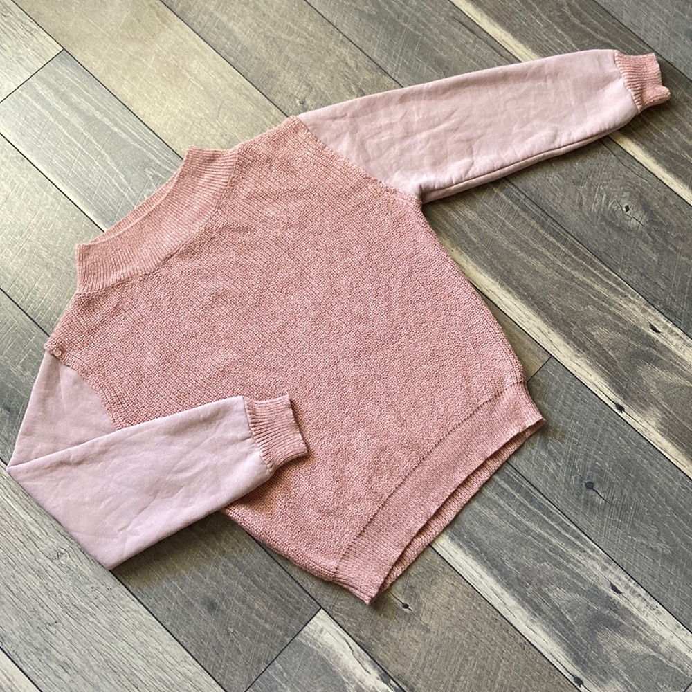 Bohme Contrast Sleeve Sweater - Pink - Picture 3 of 12